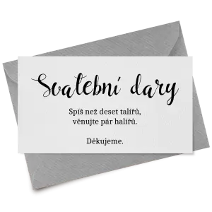 Papírová kartička dary BEATA