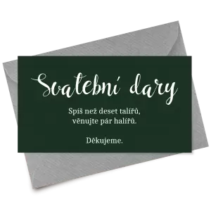 Papírová kartička dary BEATA