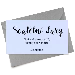 Papírová kartička dary BEATA