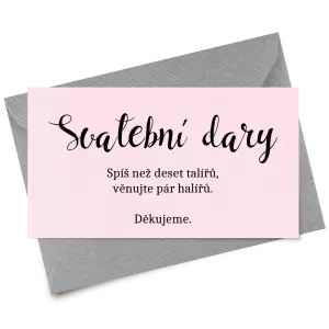 Papírová kartička dary BEATA