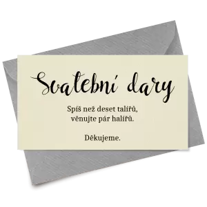 Papírová kartička dary BEATA