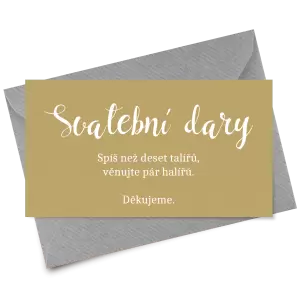 Papírová kartička dary BEATA