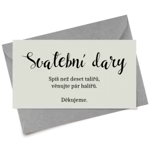 Papírová kartička dary BEATA