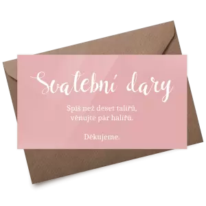 Plexi kartička dary BEATA