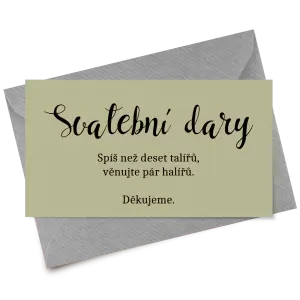 Papírová kartička dary BEATA