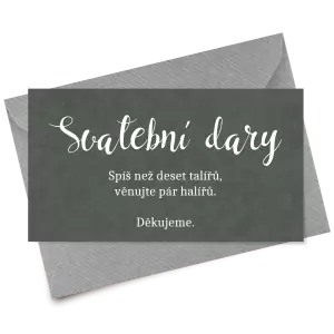 Papírová kartička dary BEATA