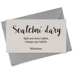 Papírová kartička dary BEATA