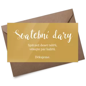 Plexi kartička dary BEATA