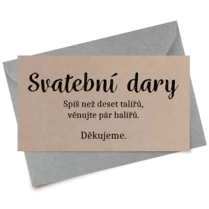 Papírová kartička dary DIANA