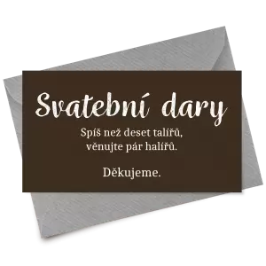 Papírová kartička dary DIANA