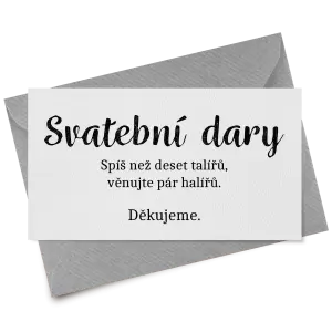 Papírová kartička dary DIANA