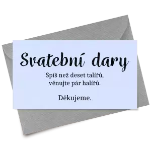 Papírová kartička dary DIANA