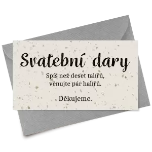 Papírová kartička dary DIANA
