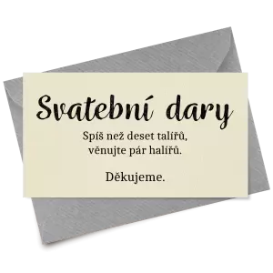 Papírová kartička dary DIANA