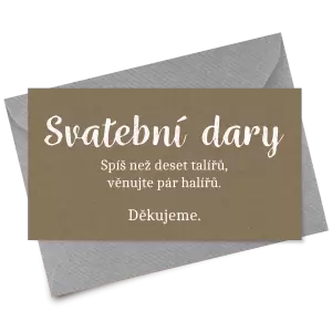 Papírová kartička dary DIANA