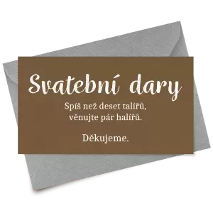 Papírová kartička dary DIANA