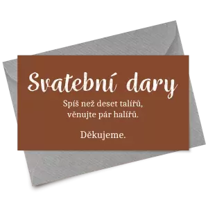 Papírová kartička dary DIANA