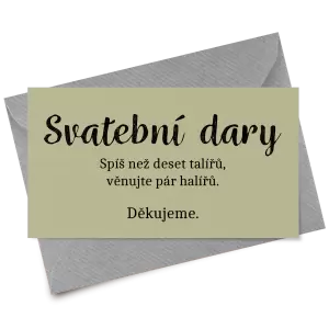 Papírová kartička dary DIANA