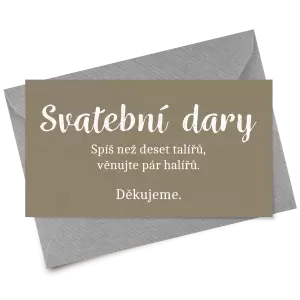 Papírová kartička dary DIANA