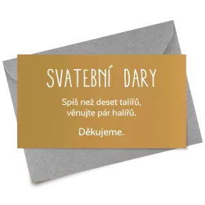 Papírová kartička dary ELENA