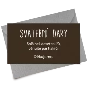 Papírová kartička dary ELENA