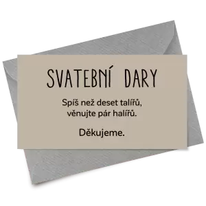 Papírová kartička dary ELENA