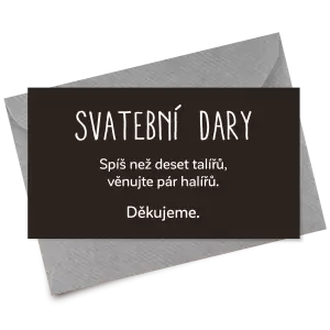 Papírová kartička dary ELENA