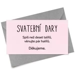 Papírová kartička dary ELENA