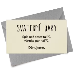 Papírová kartička dary ELENA