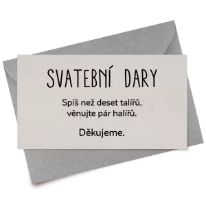 Papírová kartička dary ELENA