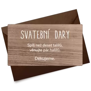 Dřevěná kartička dary ELENA