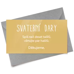 Papírová kartička dary ELENA