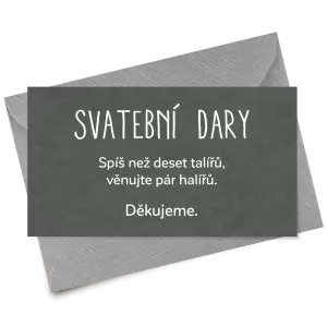 Papírová kartička dary ELENA