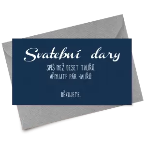 Papírová kartička dary FIONA