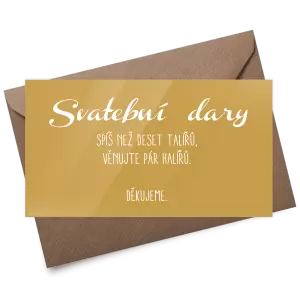 Plexi kartička dary FIONA