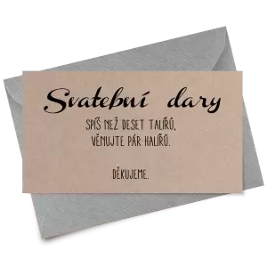 Papírová kartička dary FIONA