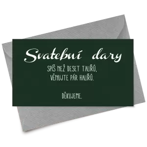 Papírová kartička dary FIONA