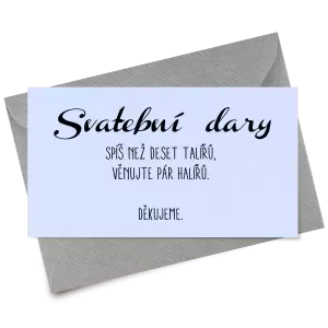 Papírová kartička dary FIONA