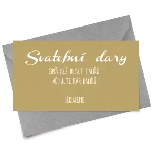 Papírová kartička dary FIONA