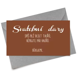 Papírová kartička dary FIONA