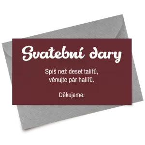 Papírová kartička dary GABRIELA