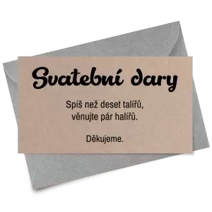 Papírová kartička dary GABRIELA