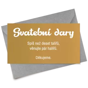 Papírová kartička dary GABRIELA