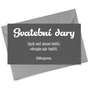 Papírová kartička dary GABRIELA