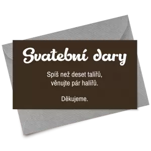 Papírová kartička dary GABRIELA