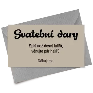 Papírová kartička dary GABRIELA