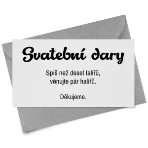 Papírová kartička dary GABRIELA