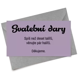 Papírová kartička dary GABRIELA