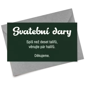 Papírová kartička dary GABRIELA