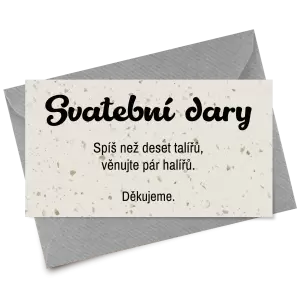 Papírová kartička dary GABRIELA